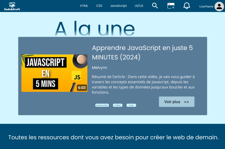 Work In Progress : Code & Craft